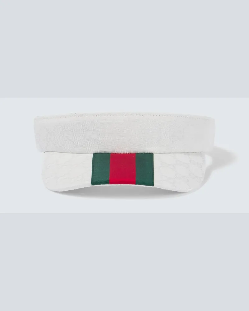 Gucci Visiera Web Stripe GG Canvas Multicolore