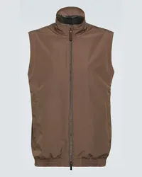 Canali Gilet in tessuto tecnico Marrone