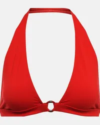 Loro Piana Top bikini con scollo all’americana Rosso