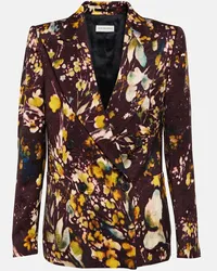 Dries van Noten Blazer doppiopetto con stampa Multicolore