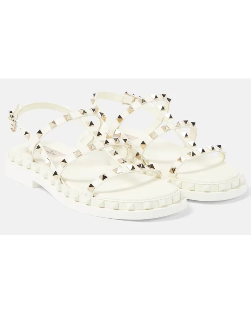 Valentino Garavani Sandali Rockstud in pelle Bianco