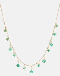 Suzanne Kalan Collana in oro 18 kt con diamanti e smeraldi Verde