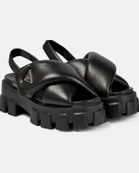 Prada Sandali con plateau Monolith in pelle Nero