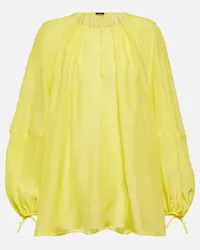 Joseph Blusa Baume in seta habotai Giallo