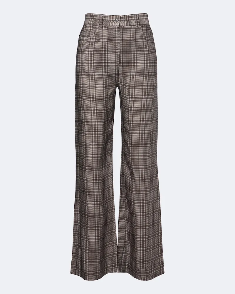 Acne Studios Pantaloni a gamba larga a quadri Grigio