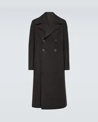 Rick Owens Cappotto doppiopetto New Bell in lana Marrone