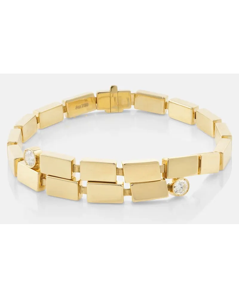 Ileana Makri Bracciale in oro 18kt con diamanti Metallizzato