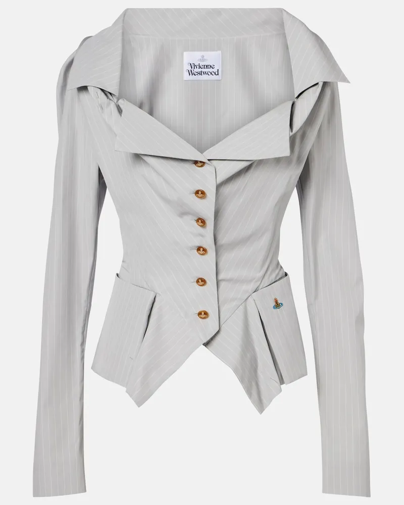 Vivienne Westwood Camicia Monday in cotone a righe Grigio