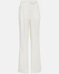 Tom Ford Pantaloni in georgette di seta Bianco