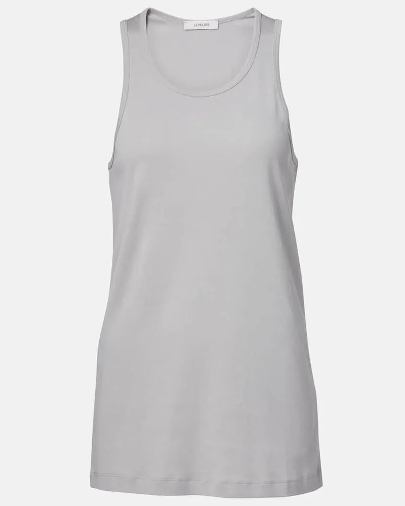 Christophe Lemaire Tank top in jersey di cotone Grigio