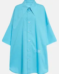 Maison Margiela Camicia oversize in cotone Blu