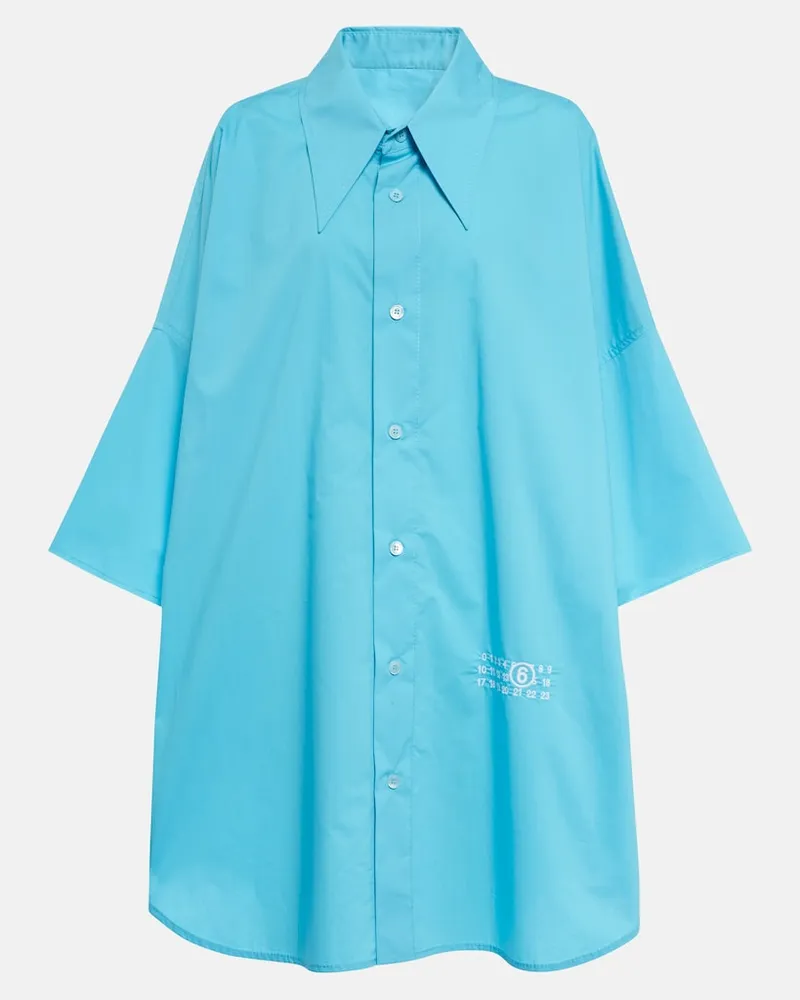 Maison Margiela Camicia oversize in cotone Blu