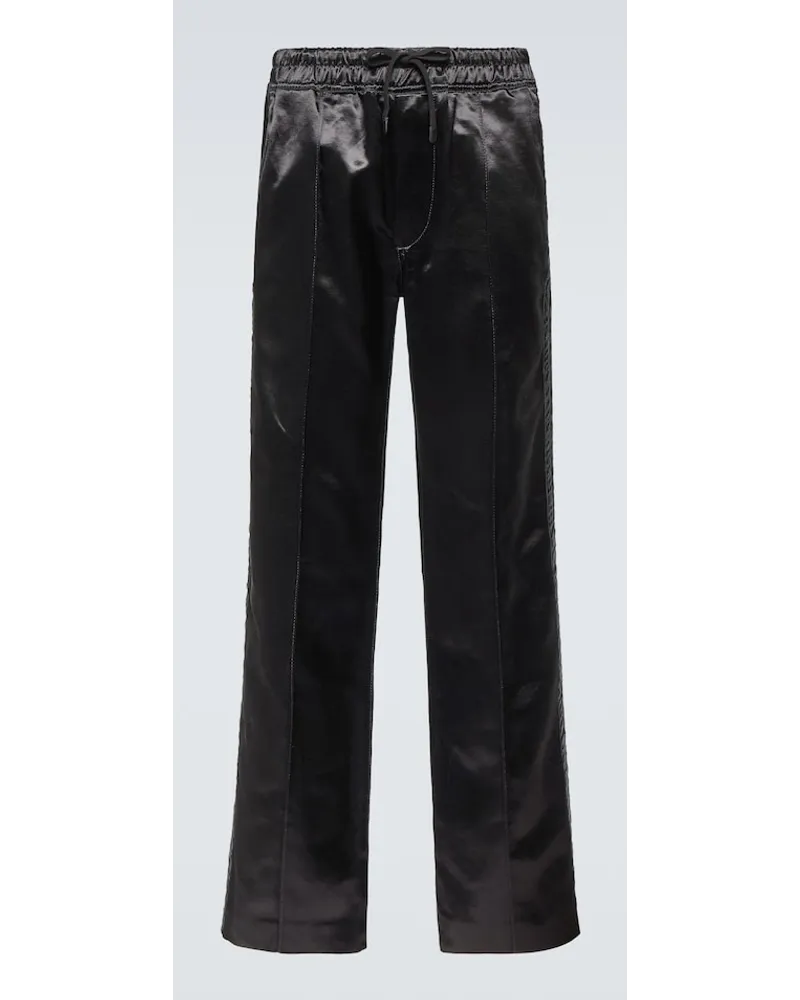 Tom Ford Pantaloni sportivi in misto cotone Nero