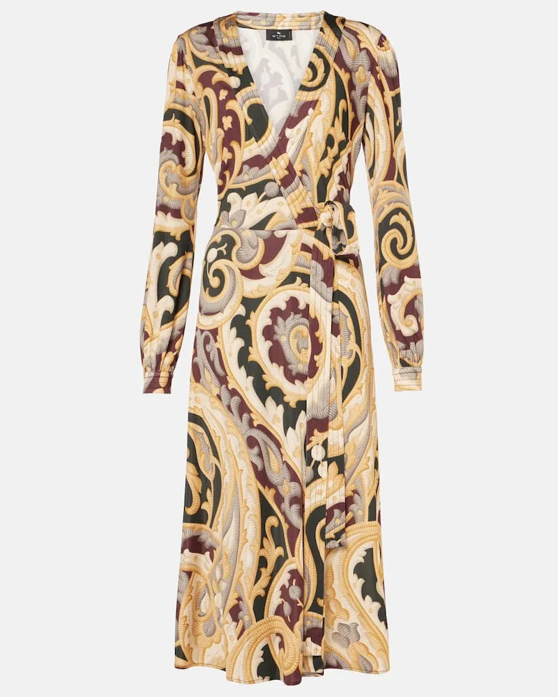 Etro Abito midi con stampa Multicolore