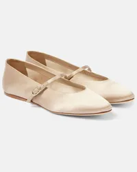 Saint Laurent Ballerine Gio in raso Beige