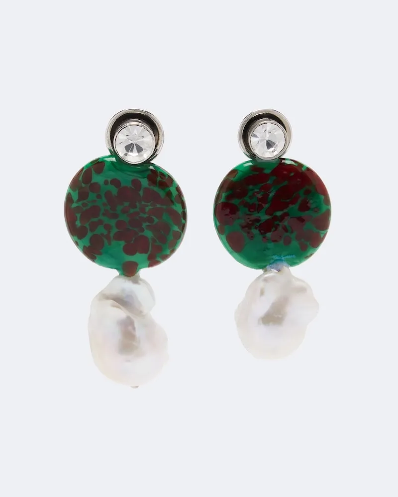 Dries van Noten Orecchini pendenti Verde
