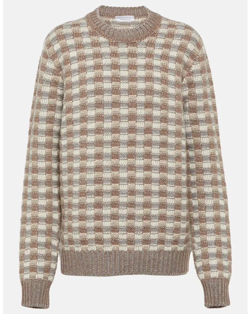 Gabriela Hearst Pullover Chez in cashmere a quadri Multicolore