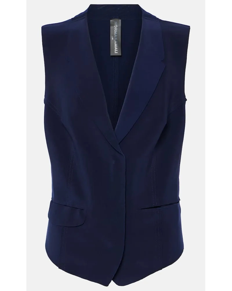 Norma Kamali Gilet monopetto Blu