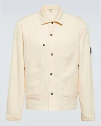 C.P. Company Giacca camicia in lino e cotone Bianco