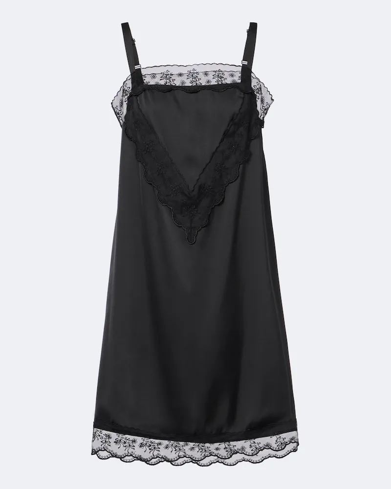 Simone Rocha Abito corto con pizzo Nero
