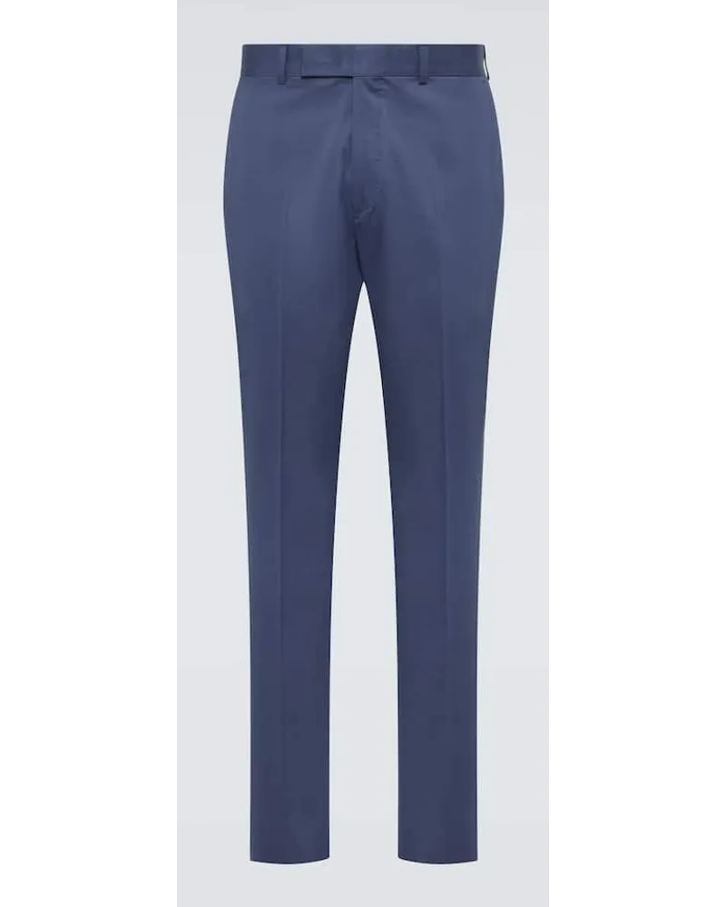 Ermenegildo Zegna Pantaloni da abito in misto cotone Blu