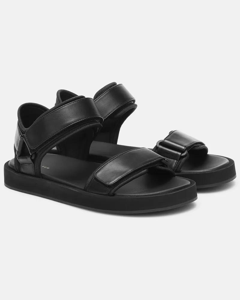 The Row Sandali Hook and Loop in pelle Nero