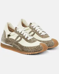 Loewe Sneakers Flow Runner con suede Multicolore