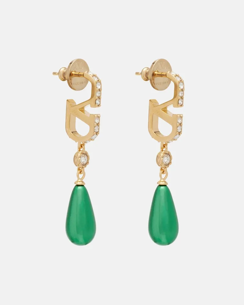 Valentino Garavani Orecchini VLogo con cristalli Swarovski Oro