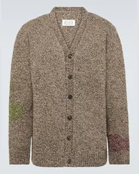 Maison Margiela Cardigan in lana e alpaca Marrone