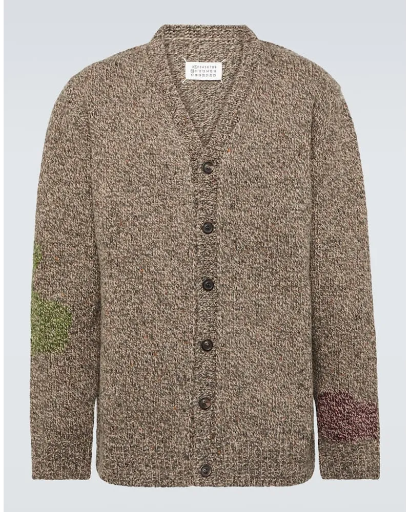 Maison Margiela Cardigan in lana e alpaca Marrone