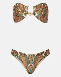 Zimmermann Bikini Ottie con stampa paisley Multicolore