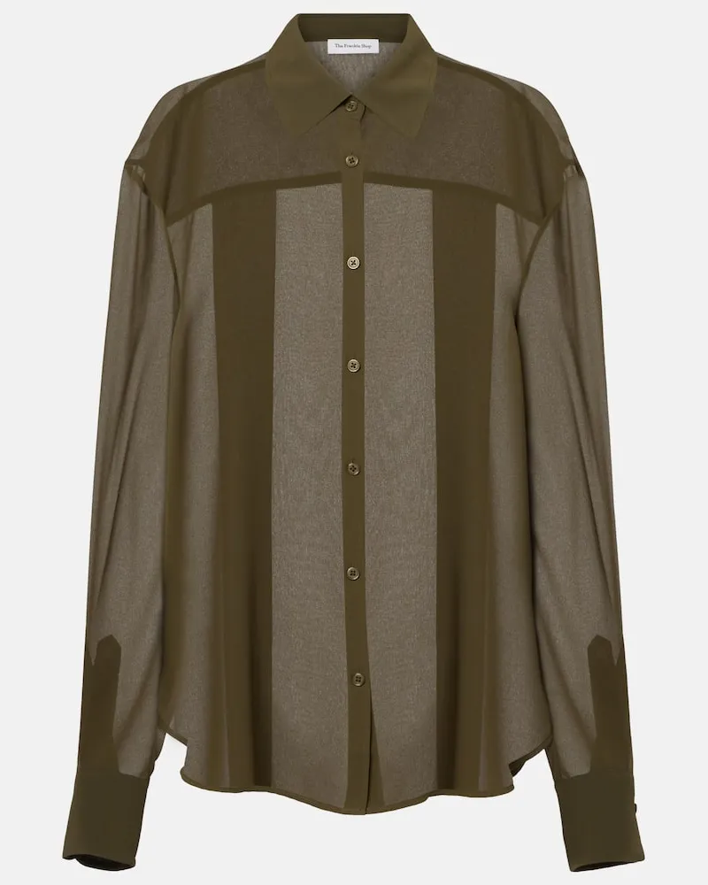 FRANKIE Shop Camicia Peri in georgette Verde