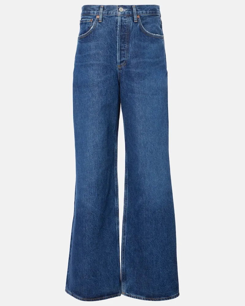 AGOLDE Jeans a gamba larga Dame Jean No Cuff Blu