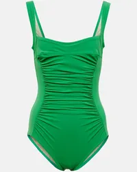 Karla Colletto Costume intero Basics con volant Verde