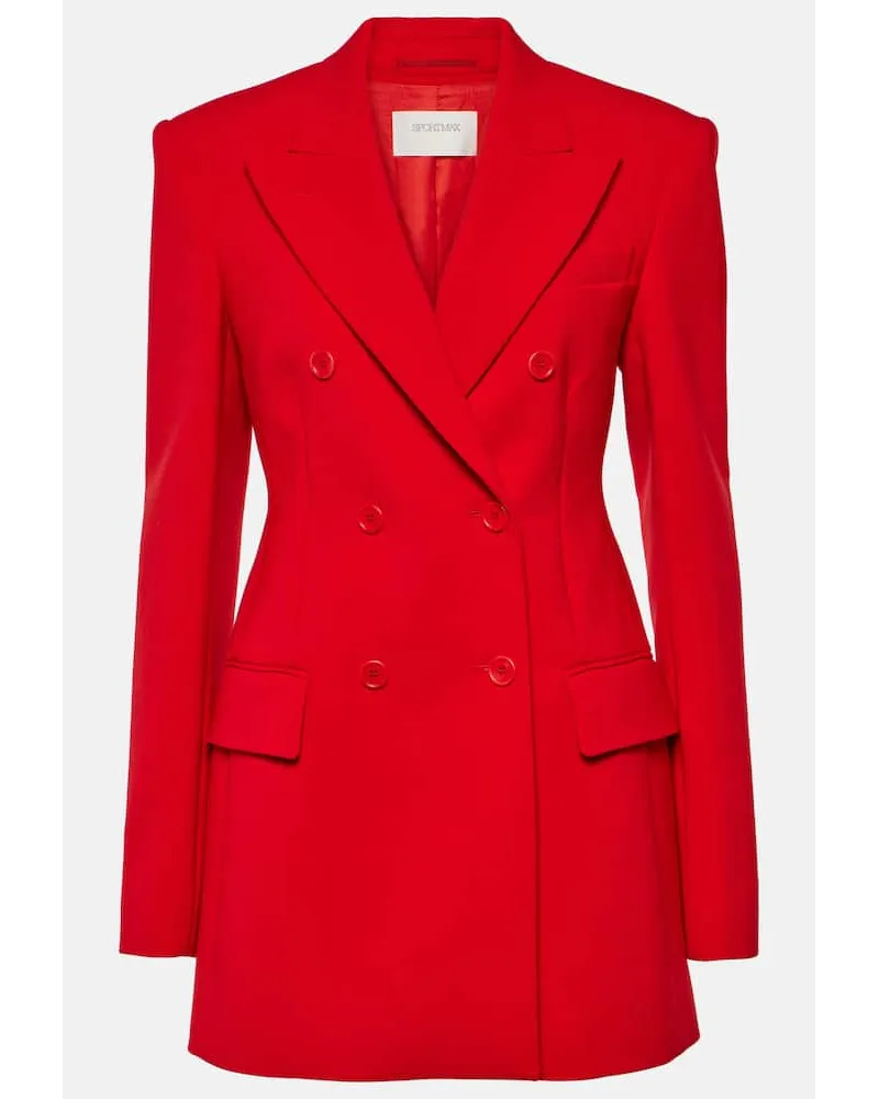 SPORTMAX Blazer doppiopetto Vischio in misto lana Rosa