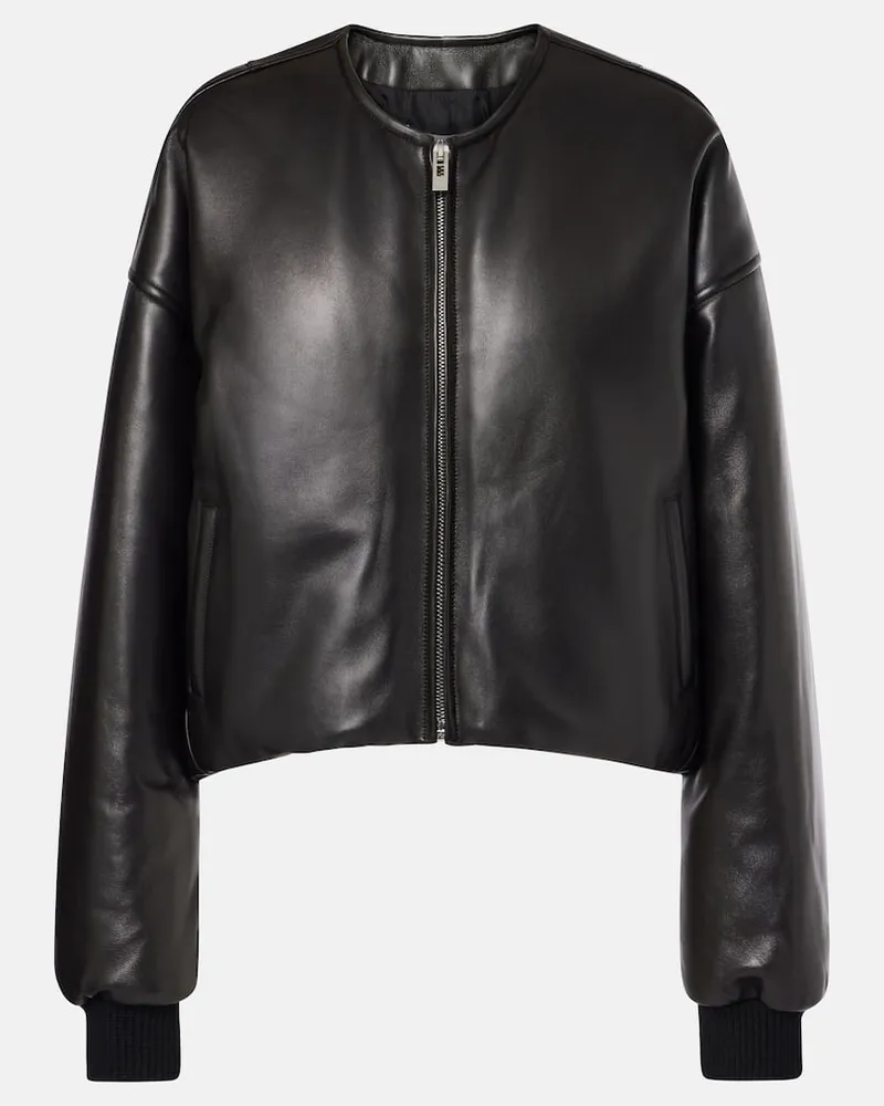 Alaïa AlaÃ¯a Bomber in pelle Nero