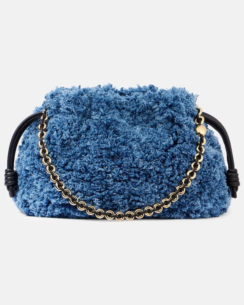 Loewe Clutch Flamenco Medium in denim Blu