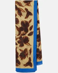 Dries van Noten Foulard con stampa Marrone