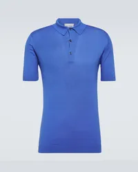 John Smedley Polo Adrian in cotone Blu