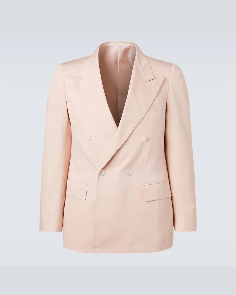 Umit Benan Blazer doppiopetto Richard in seta Rosa