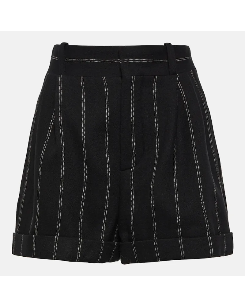 THE MANNEI Shorts Kudebi in lana a righe Nero