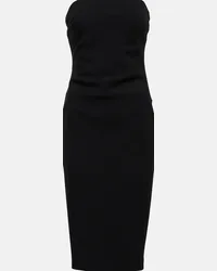 Max Mara Abito midi Bernard in crêpe Nero