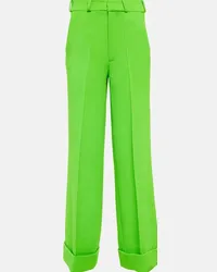 Christopher Kane Pantaloni in lana a gamba larga Verde