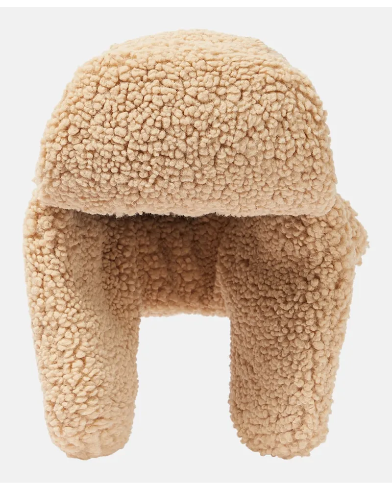 RUSLAN BAGINSKIY Cappello in shearling sintetico Beige