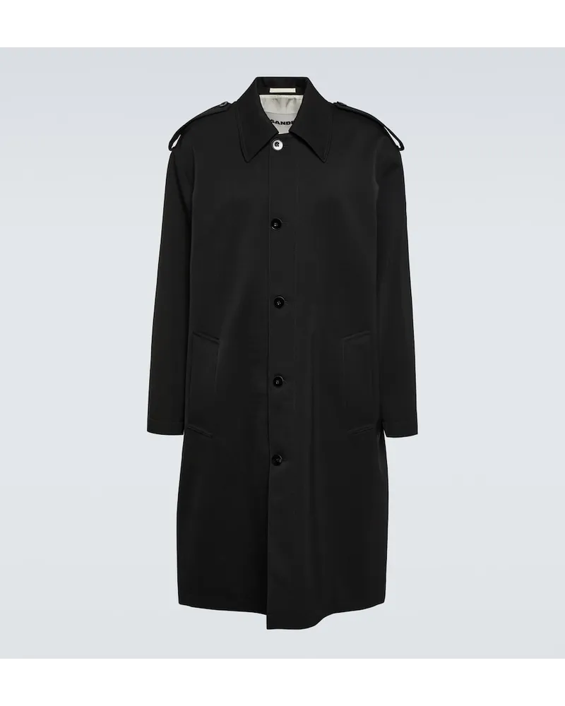 Jil Sander Cappotto oversize in lana Nero