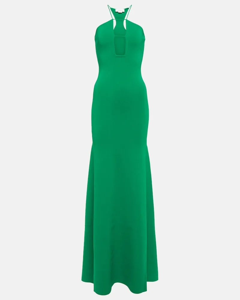 Victoria Beckham Abito lungo con scollo allâamericana Verde