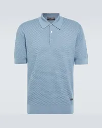 Dolce & Gabbana Polo in misto cotone Blu