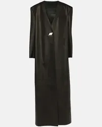 ATTICO Cappotto oversize in pelle Nero