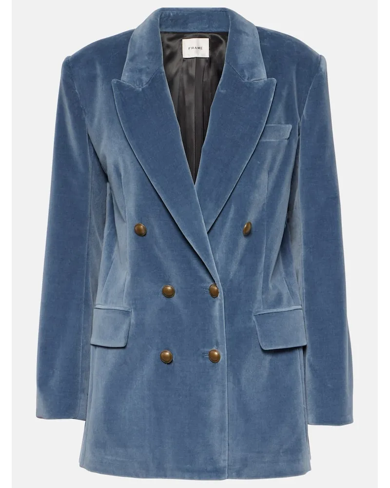 Frame Denim Blazer in velluto di cotone Blu