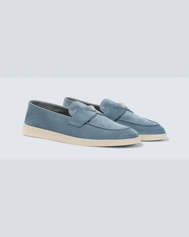 Prada Mocassini in suede Blu